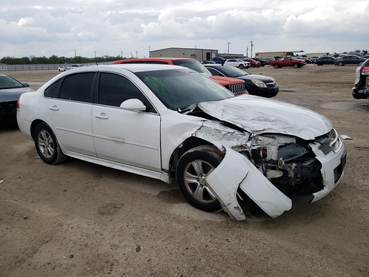 2014 Chevrolet Impala VIN 2G1WA5E32E1188533 Copart auction photo, front end / side damage thumbnail 4