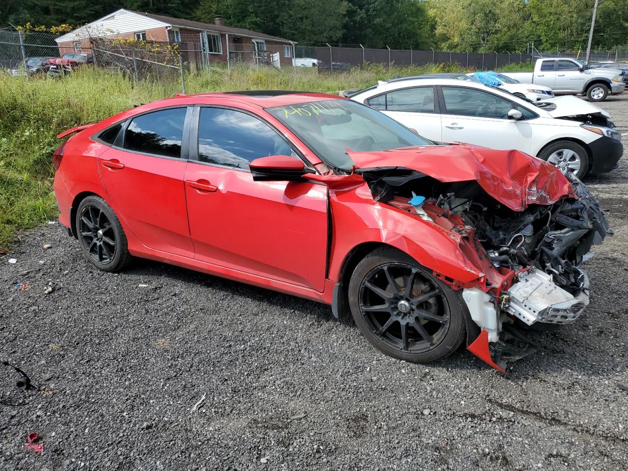 2017 Honda Civic VIN 2HGFC2F72HH519870 Copart auction photo, front end damage thumbnail 4