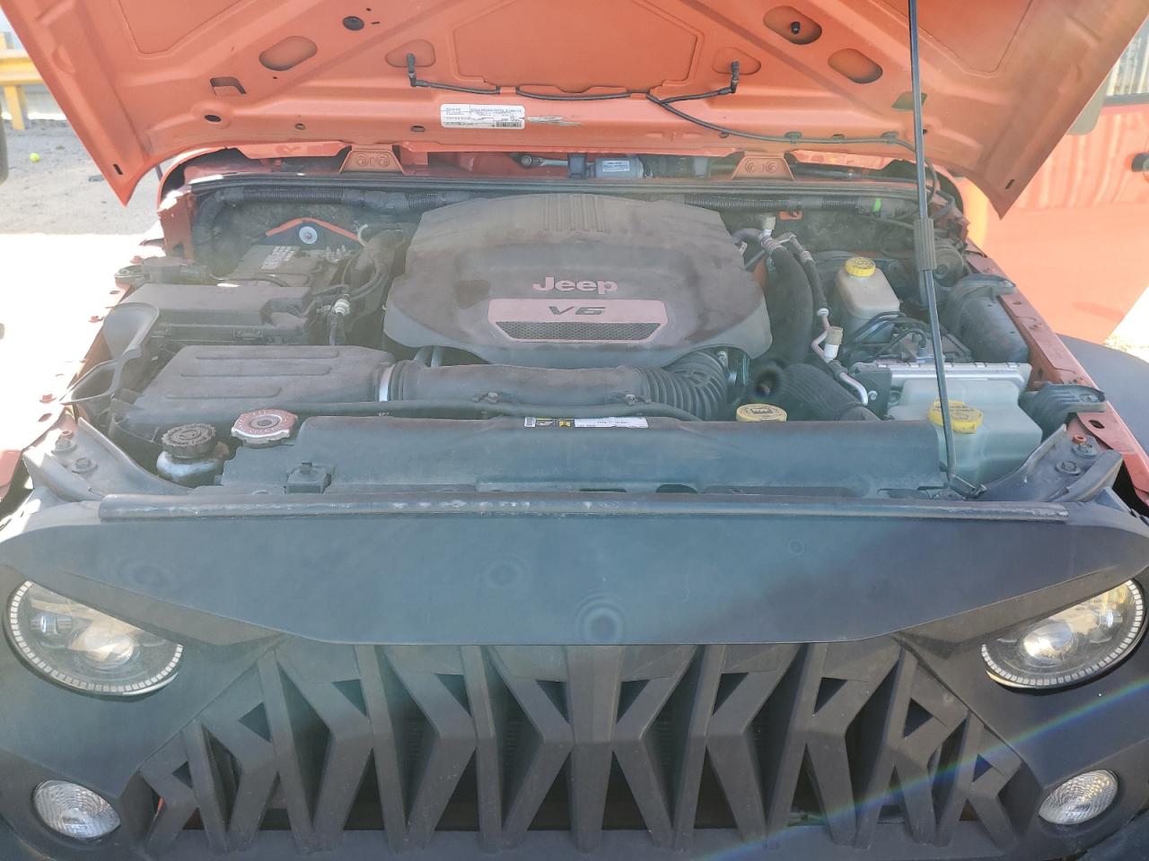 2015 Jeep Wrangler VIN 1C4BJWDG4FL731943 Copart auction photo, undercarriage / minor dent/scratches damage thumbnail 12