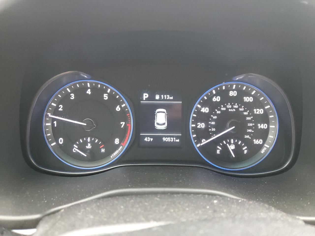2019 Hyundai Kona VIN KM8K12AA4KU232018 Copart auction photo, front end damage thumbnail 9