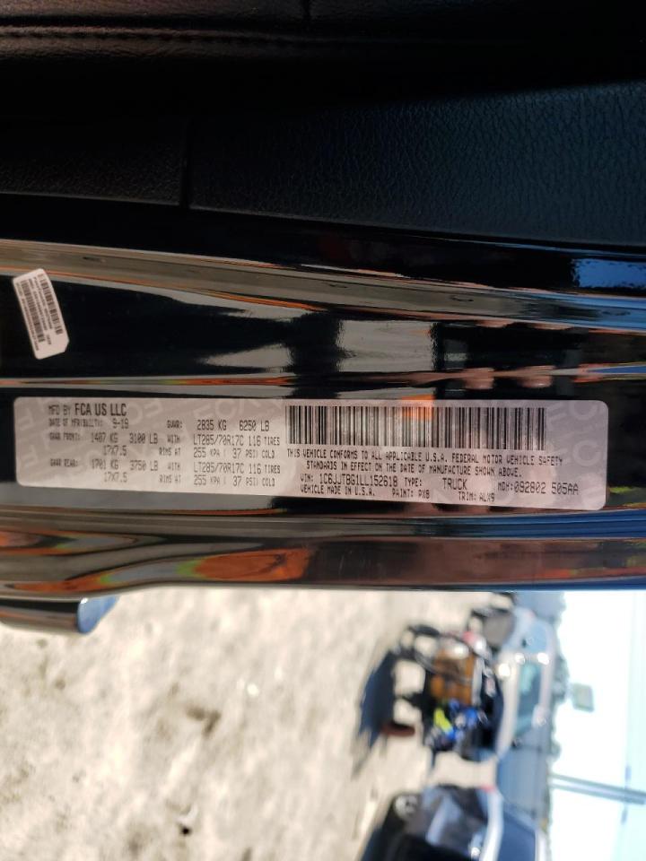 2020 Jeep Gladiator VIN 1C6JJTBG1LL152618 Copart auction photo, all over damage thumbnail 14