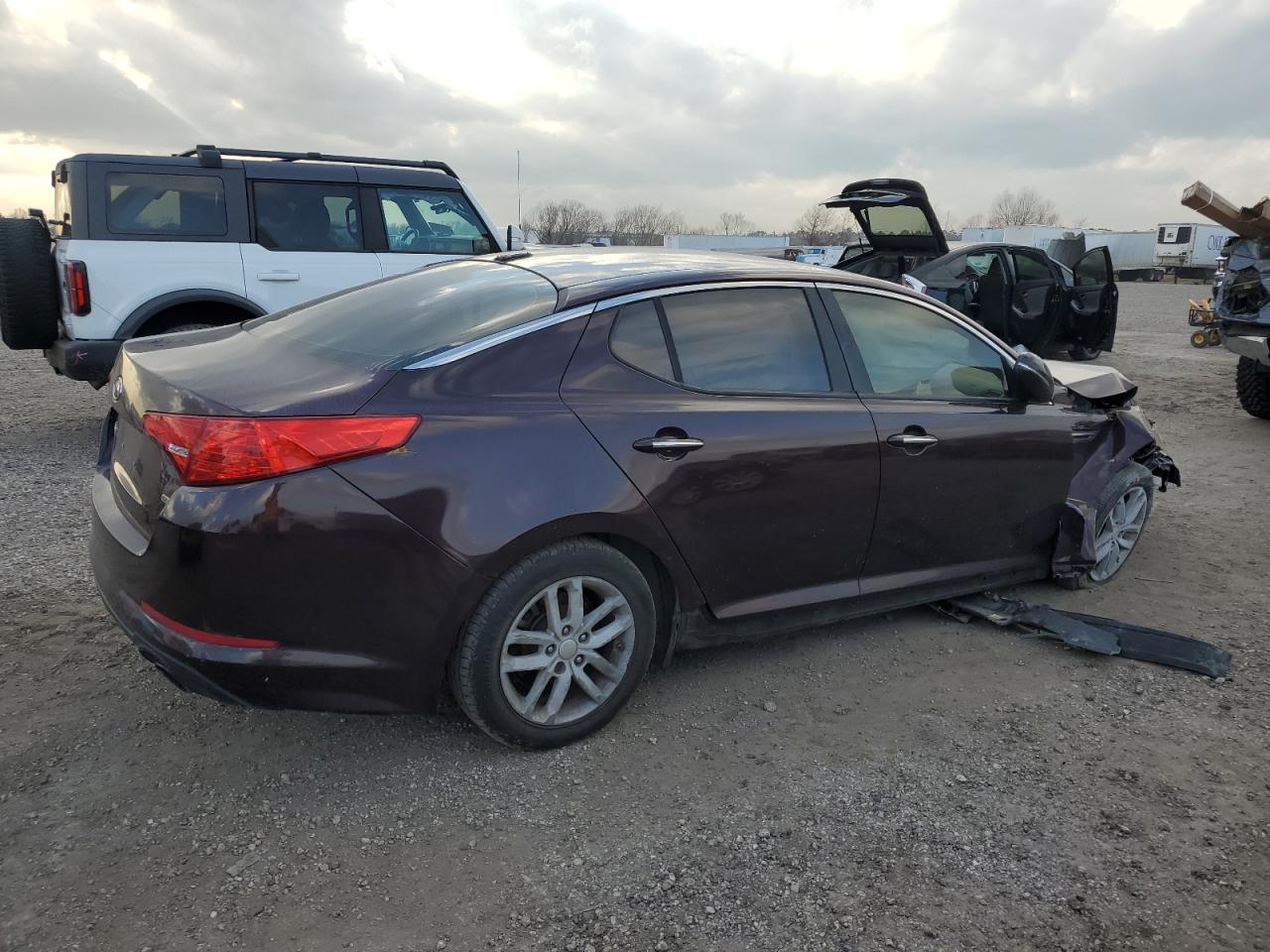 2012 KIA Optima VIN 5XXGM4A76CG064259 Copart auction photo, front end / side damage thumbnail 3