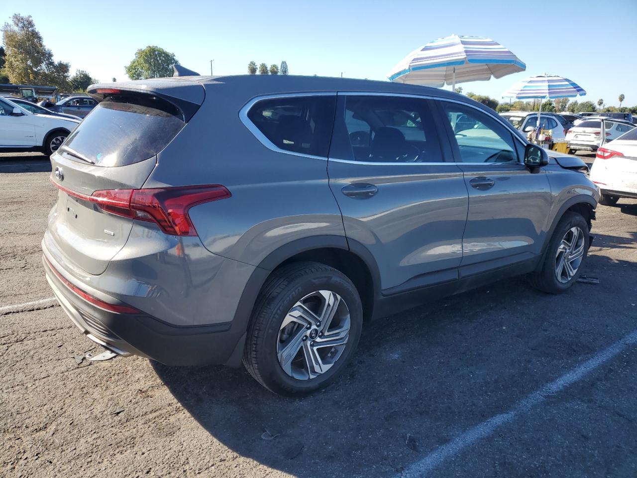2021 Hyundai Santa Fe VIN 5NMS1DAJ3MH356047 Copart auction photo, front end / minor dent/scratches damage thumbnail 3