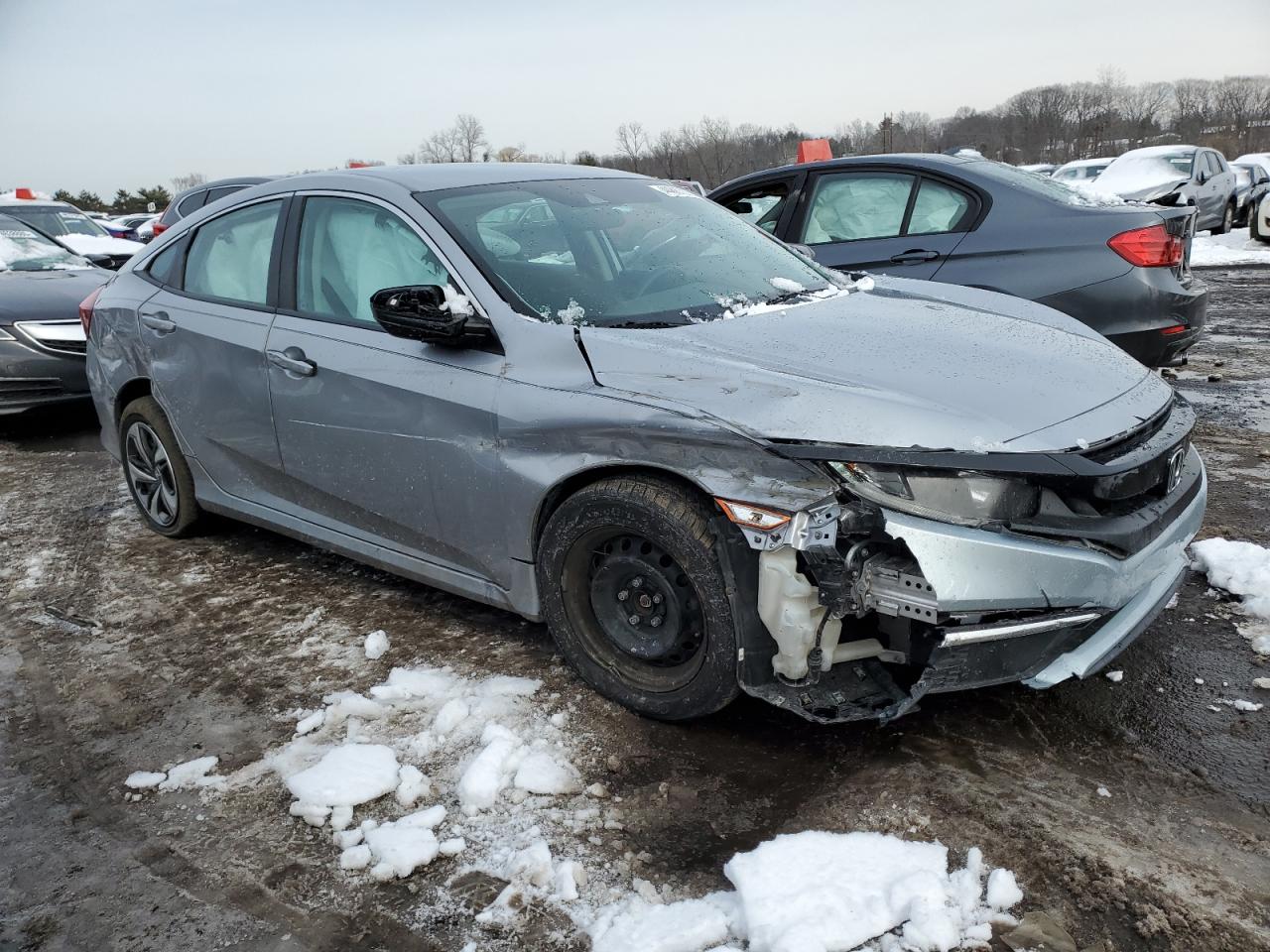 2019 Honda Civic VIN 19XFC2F67KE048713 Copart auction photo, front end / side damage thumbnail 4