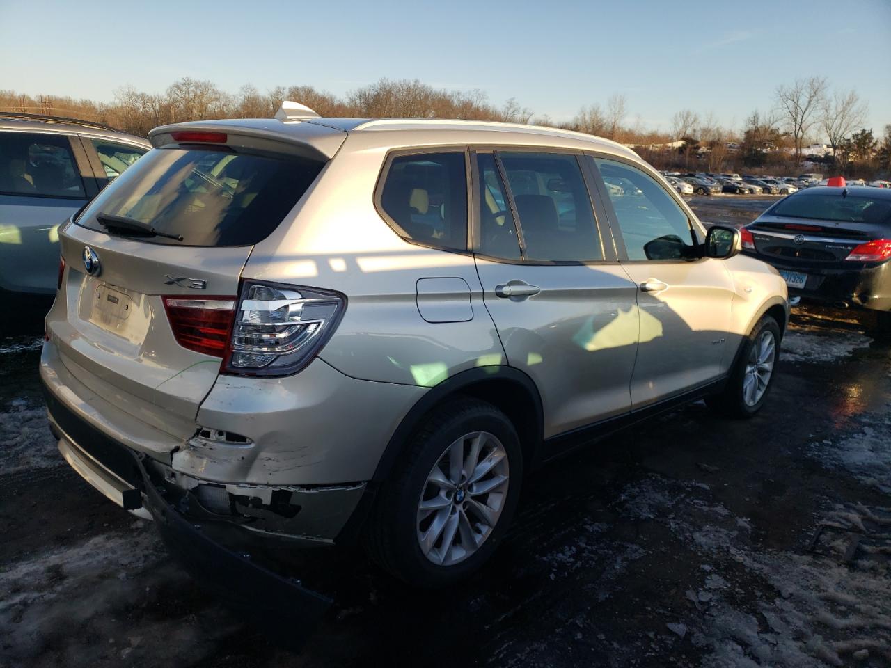 2014 BMW X3 VIN 5UXWX9C55E0D27472 Copart auction photo, rear end damage thumbnail 3