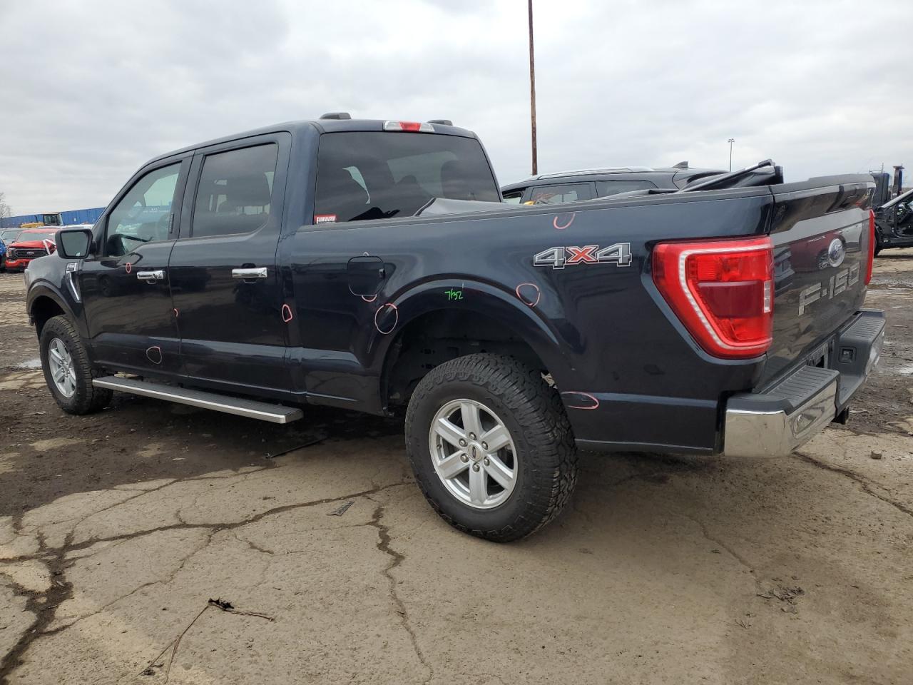 2023 Ford F-150 VIN 1FTFW1E53PKD33780 Copart auction photo, front end / side damage thumbnail 2
