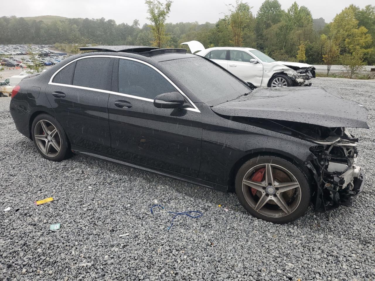 2017 Mercedes-Benz C-klasse VIN 55SWF4JB3HU206733 Copart auction photo, front end / mechanical damage thumbnail 4