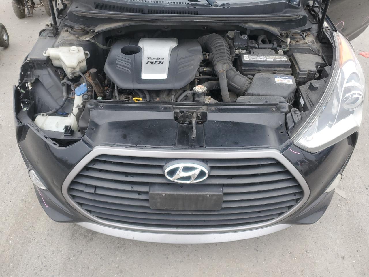 2016 Hyundai Veloster VIN KMHTC6AE4GU248963 Copart auction photo, front end / side damage thumbnail 11
