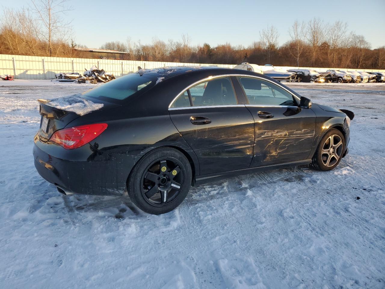 2014 Mercedes-Benz CLA-klasse VIN WDDSJ4GB8EN113005 Copart auction photo, front end / side damage thumbnail 3