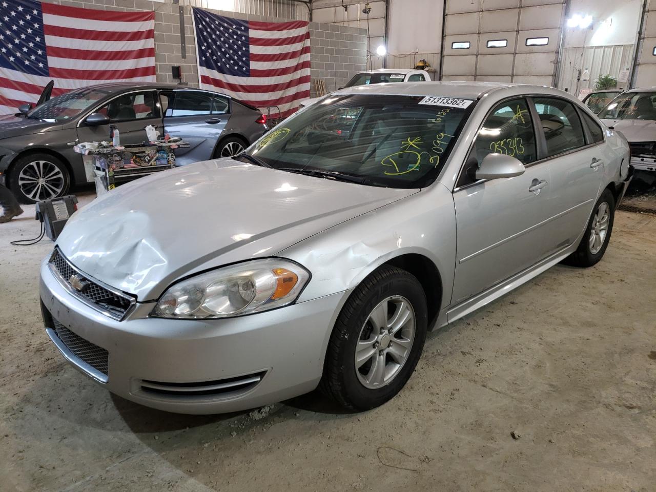 2012 Chevrolet Impala VIN 2G1WF5E39C1143099 Copart auction photo, rear end / undercarriage damage thumbnail 2