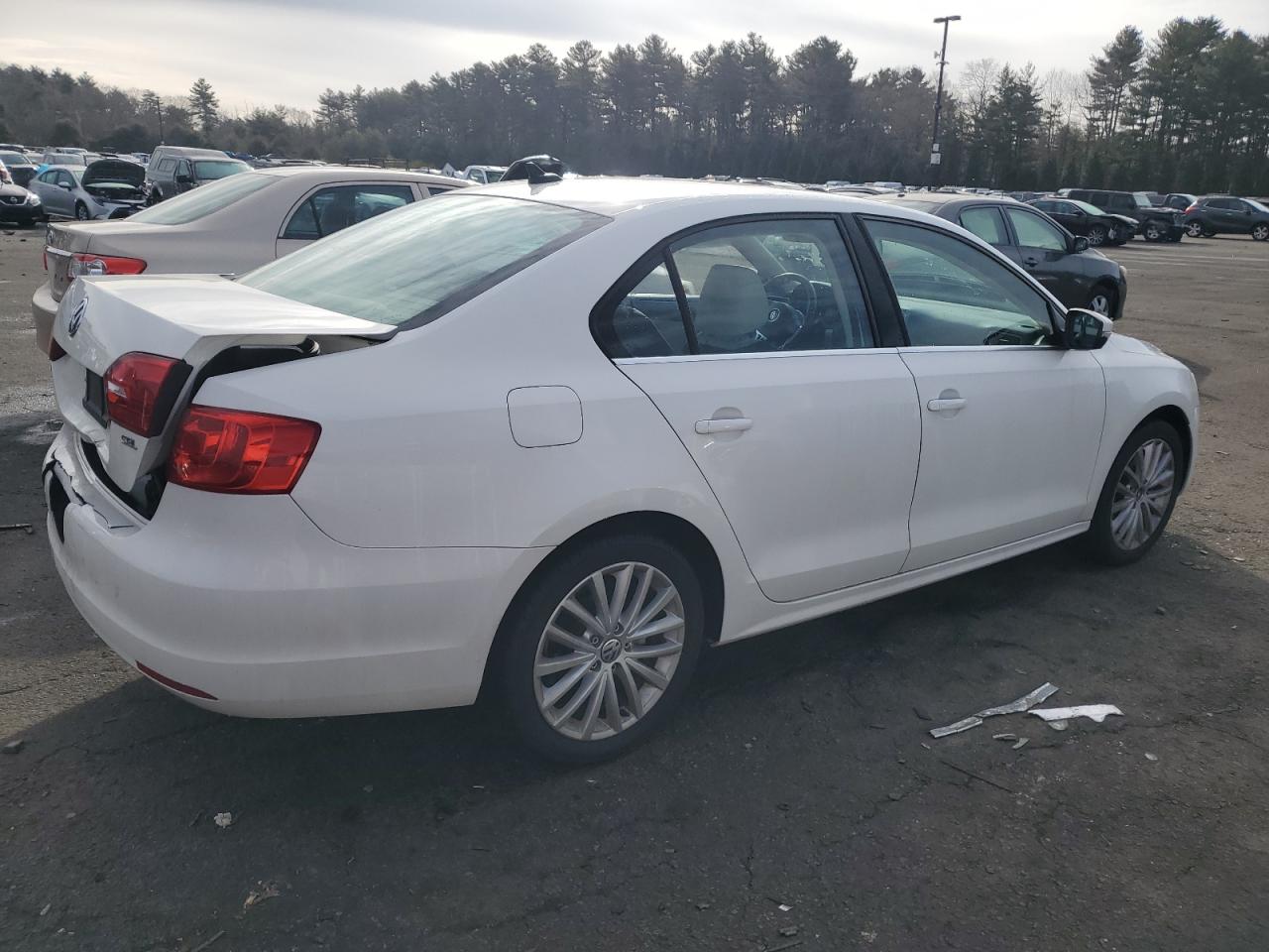 2014 Volkswagen Jetta VIN 3VWL17AJ2EM218808 Copart auction photo, rear end damage thumbnail 3