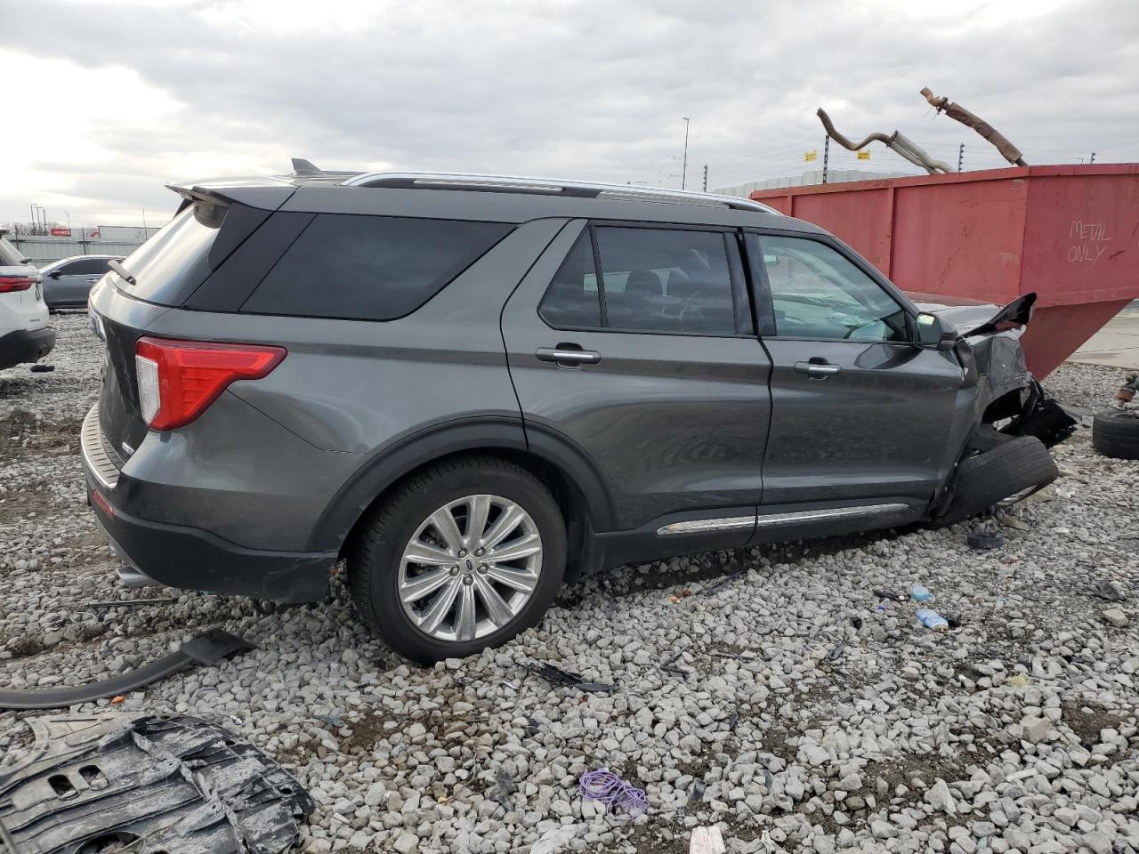 2020 Ford Explorer VIN 1FMSK8FH5LGA81258 Copart auction photo, front end / side damage thumbnail 3