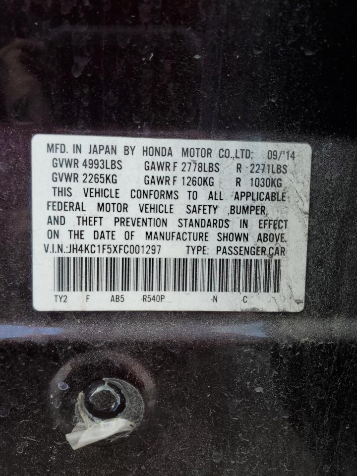 2015 Acura RLX VIN JH4KC1F5XFC001297 Copart auction photo, side / minor dent/scratches damage thumbnail 12