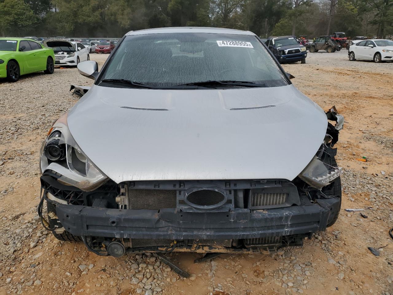 2014 Hyundai Veloster VIN KMHTC6AE9EU207810 Copart auction photo, front end / rear end damage thumbnail 5