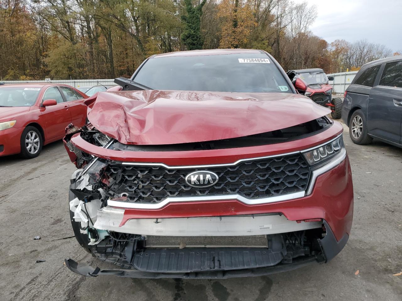 2021 KIA Sorento VIN 5XYRGDLC0MG045083 Copart auction photo, front end damage thumbnail 5