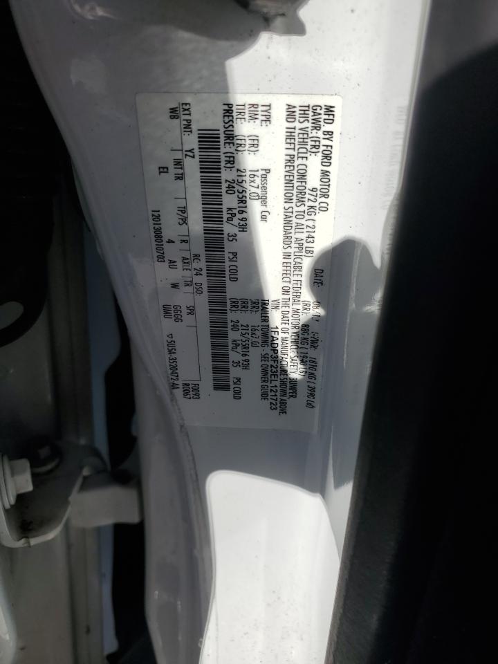 2014 Ford Focus VIN 1FADP3F23EL121723 Copart auction photo, water/flood / front end damage thumbnail 13