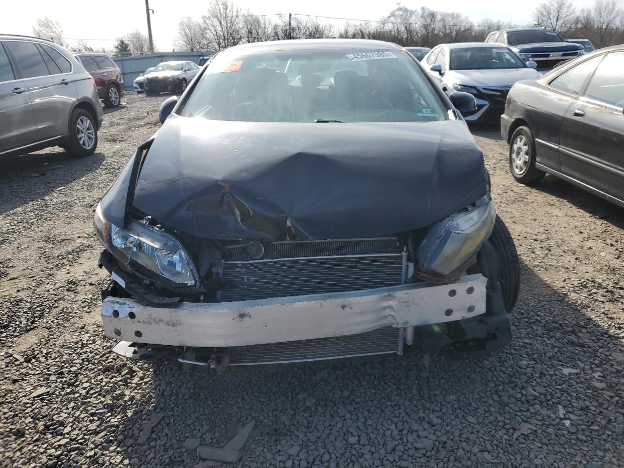 2012 Honda Civic VIN 19XFB2F55CE316315 Copart auction photo, front end damage thumbnail 5