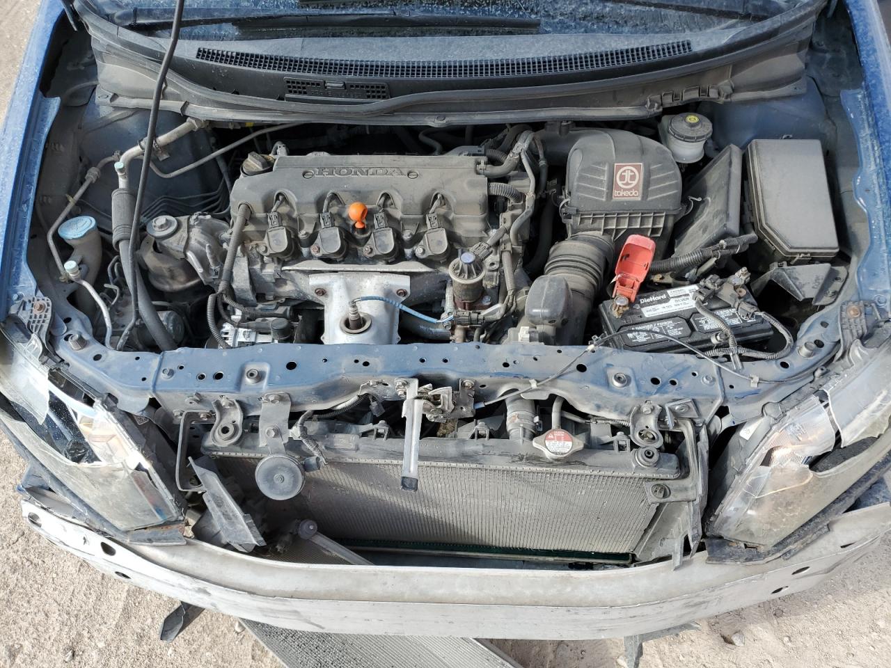 2013 Honda Civic VIN 2HGFG3B54DH520513 Copart auction photo, front end damage thumbnail 11