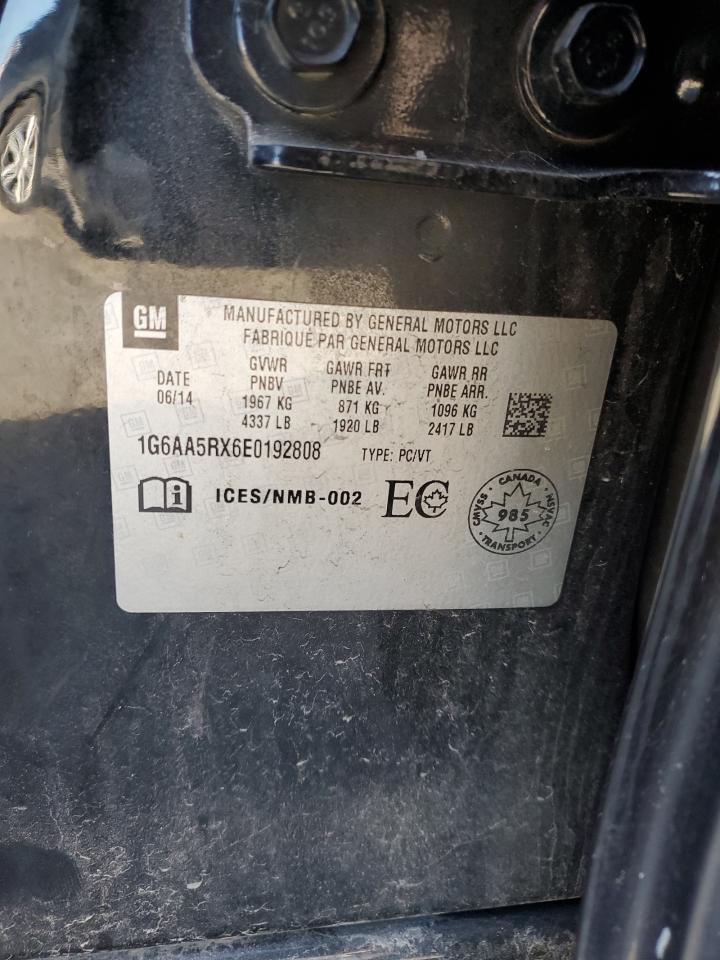 2014 Cadillac ATS VIN 1G6AA5RX6E0192808 Copart auction photo, front end damage thumbnail 14