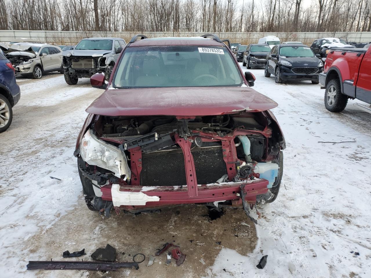 2013 Subaru Forester VIN JF2SHAFC6DH410531 Copart auction photo, front end / minor dent/scratches damage thumbnail 5