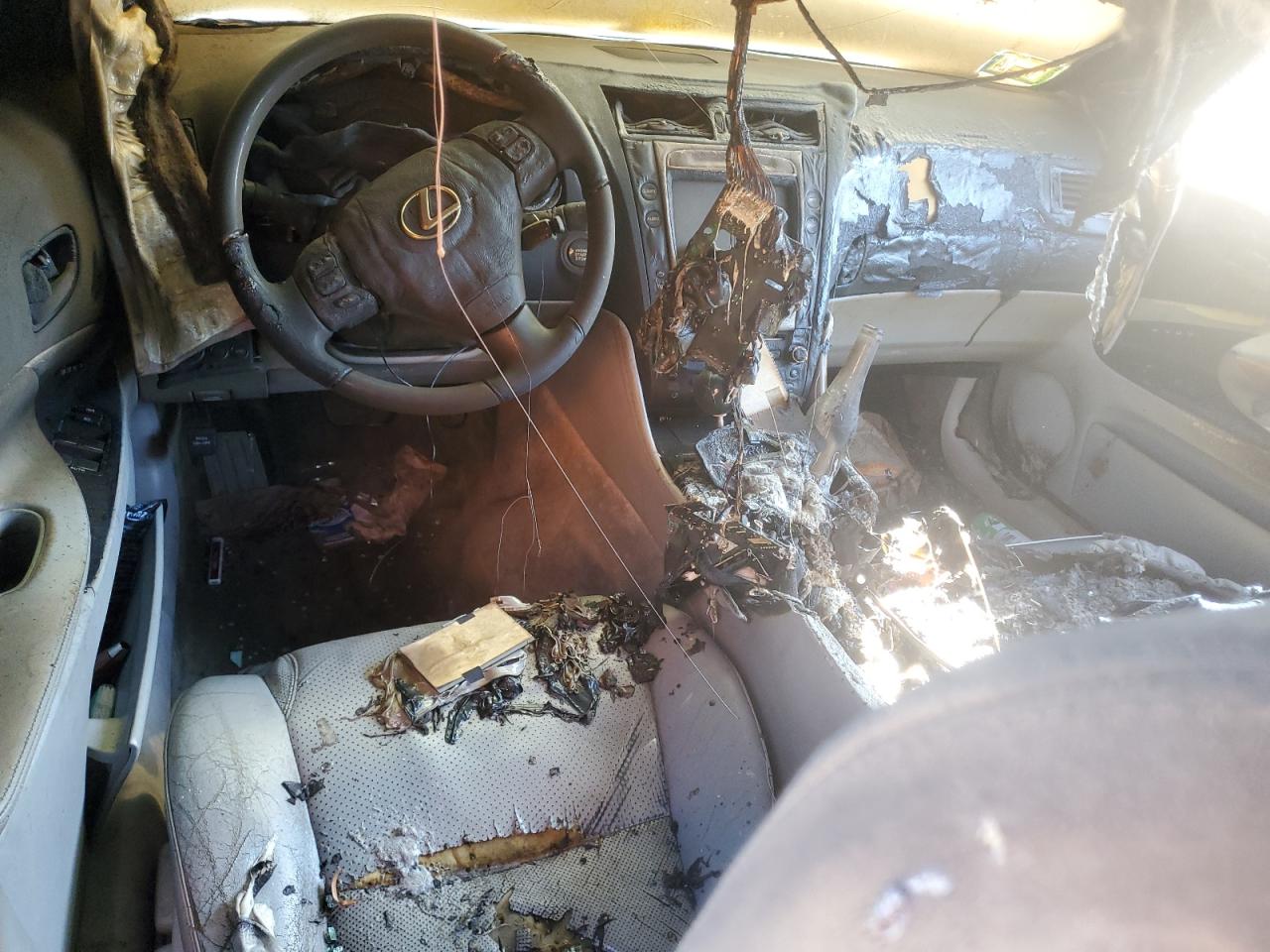 2006 Lexus GS 300 VIN JTHCH96S160010479 Copart auction photo, burn - interior damage thumbnail 8
