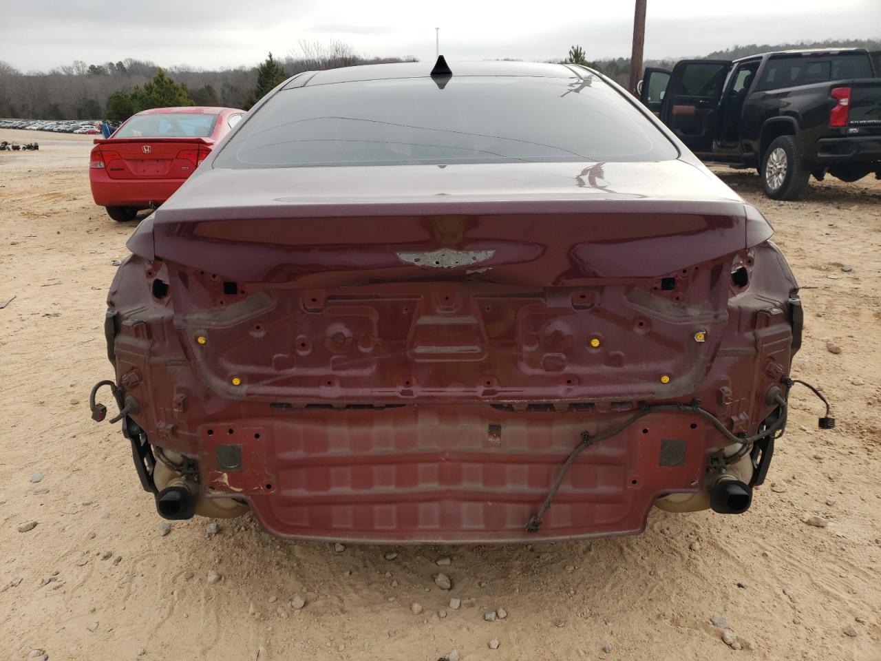 2015 Hyundai Genesis VIN KMHGN4JE1FU075319 Copart auction photo, rear end damage thumbnail 6