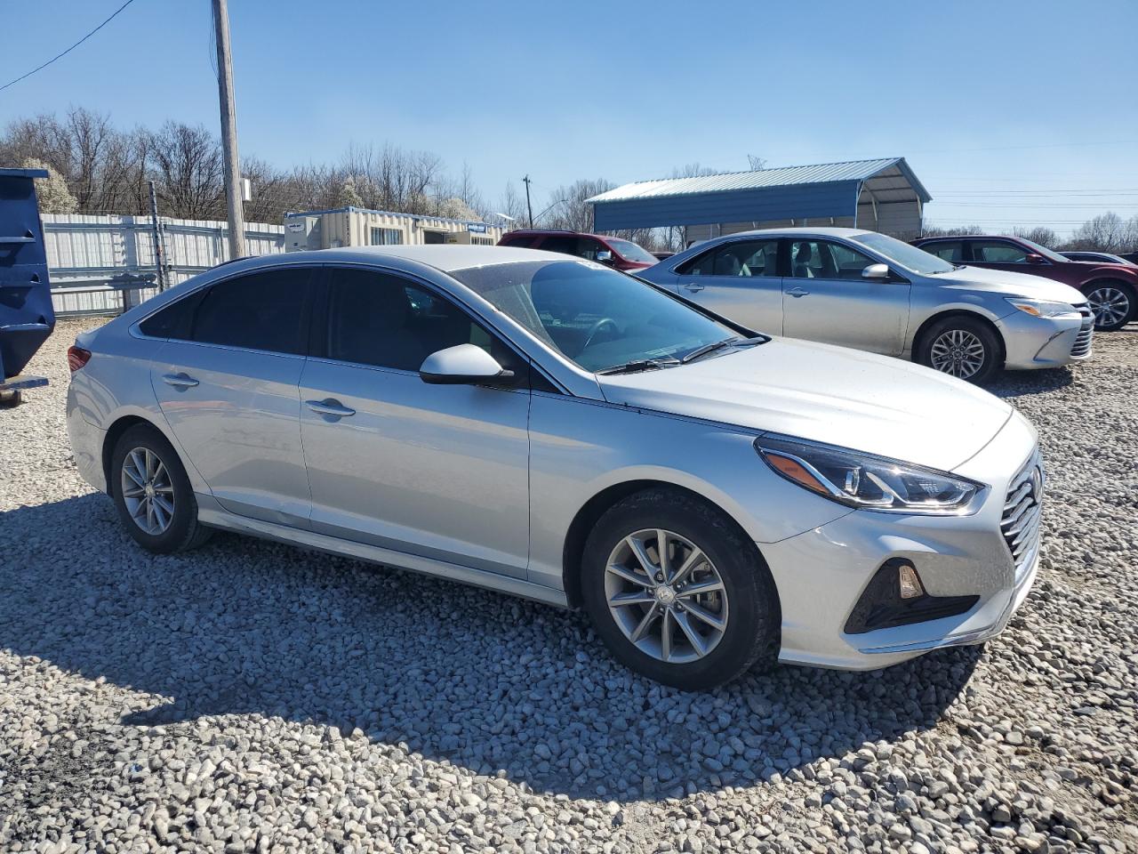 2018 Hyundai Sonata VIN 5NPE24AF8JH680910 Copart auction photo, top/roof damage thumbnail 4
