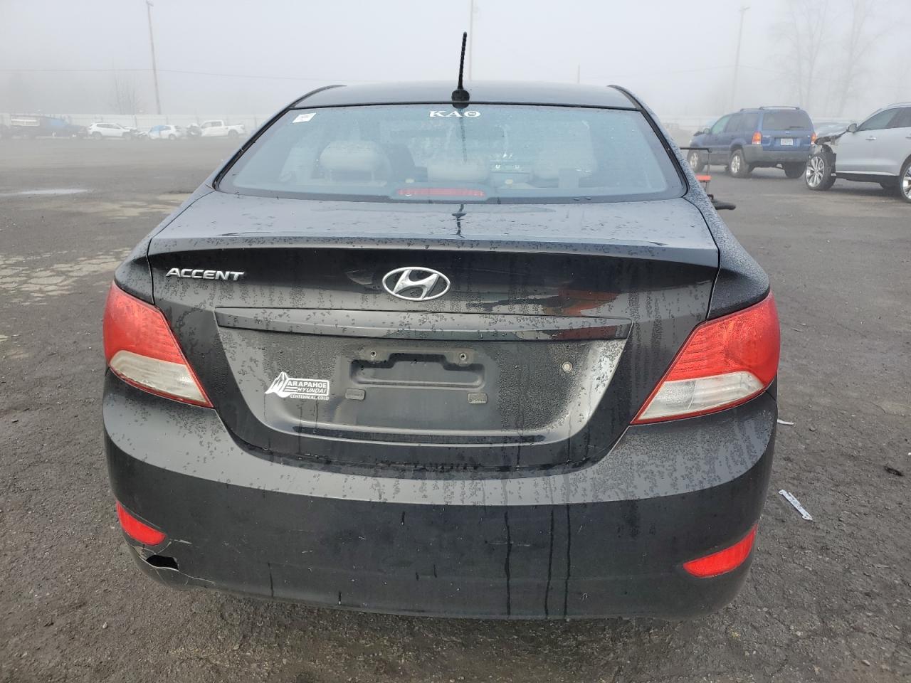 2014 Hyundai Accent VIN KMHCU4AE2EU767475 Copart auction photo, front end damage thumbnail 6