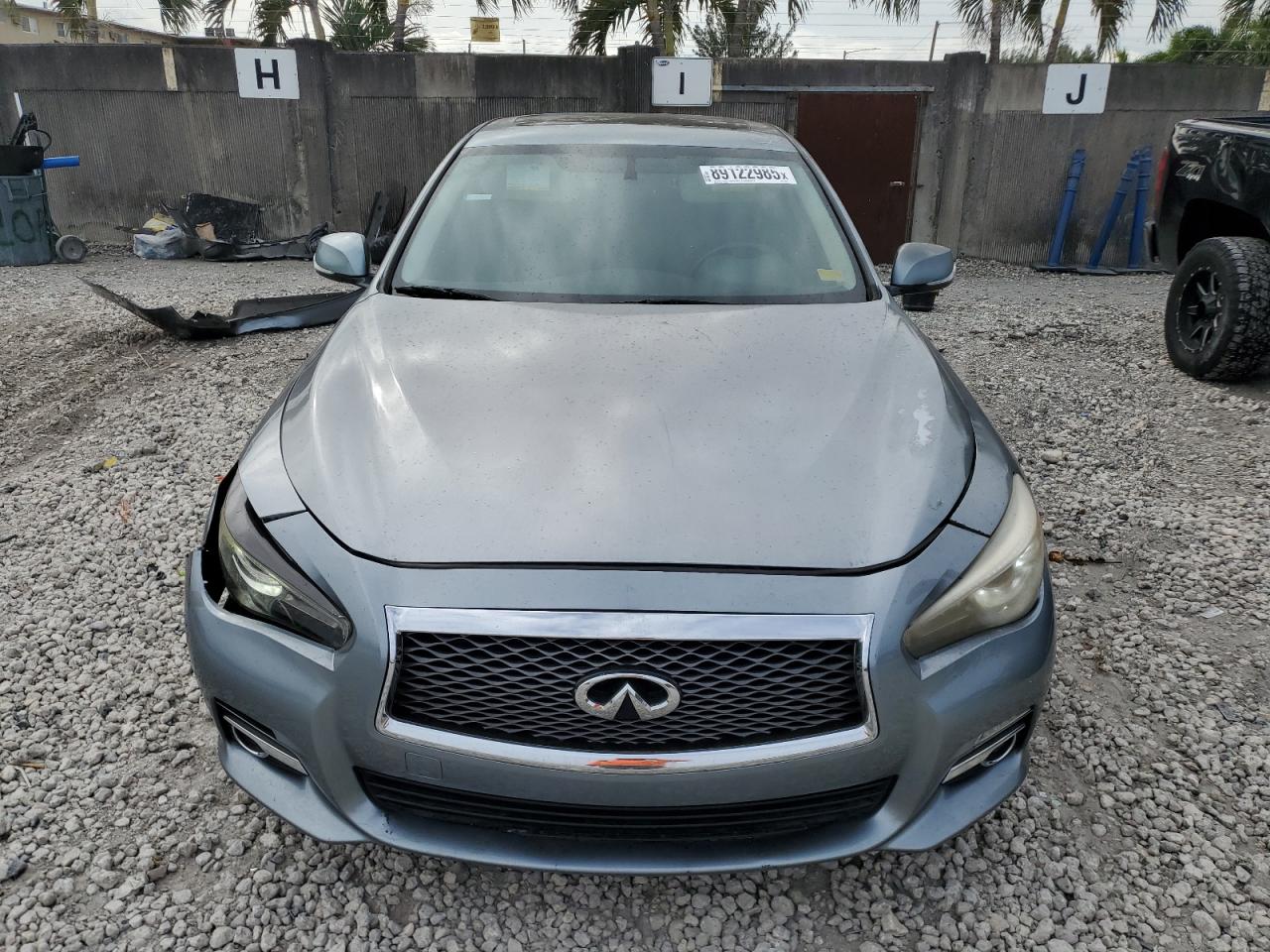 2014 Infiniti Q50 VIN JN1BV7AR8EM694374 Copart auction photo, all over damage thumbnail 5