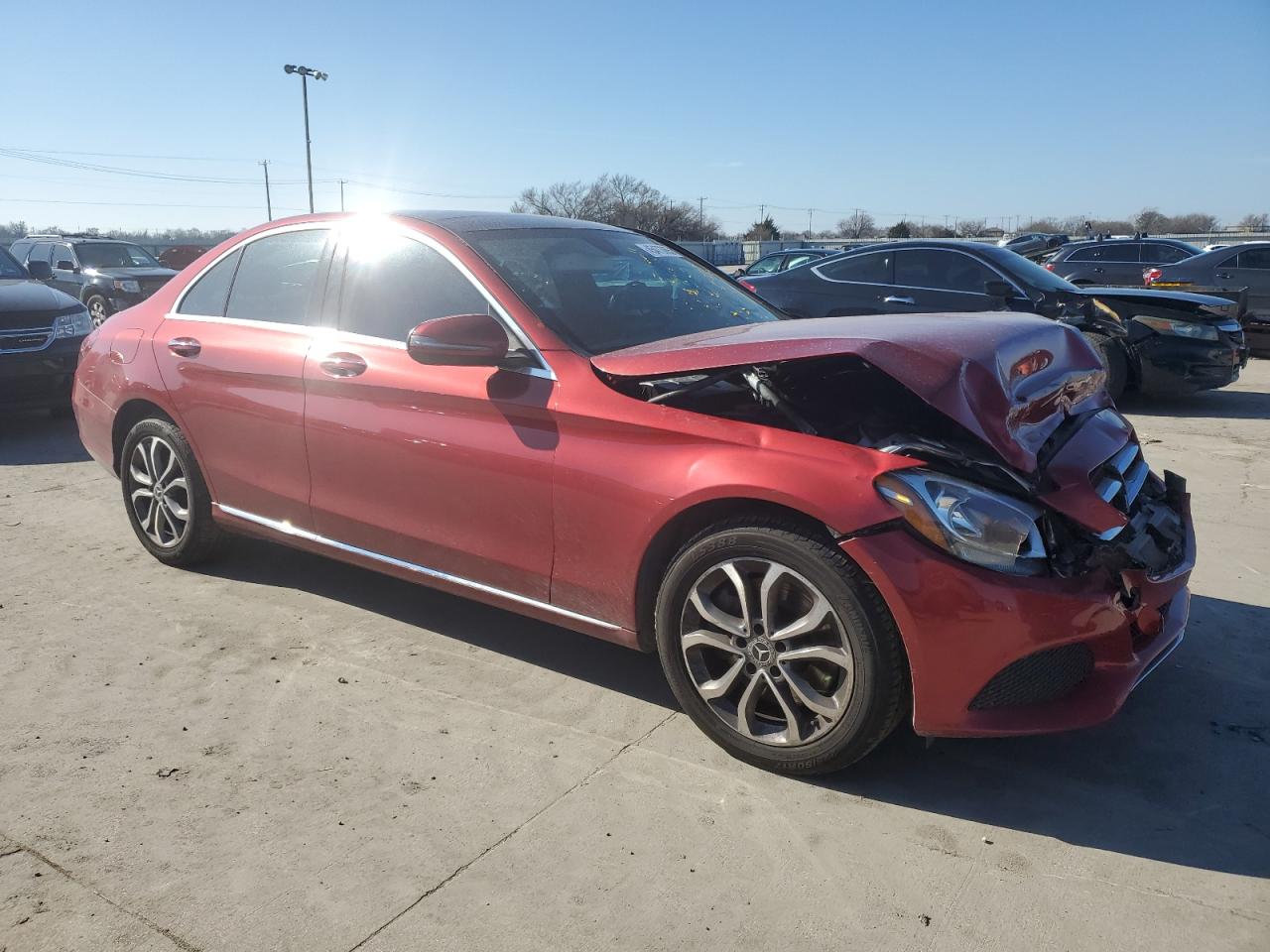 2017 Mercedes-Benz C-klasse VIN 55SWF4KB2HU224669 Copart auction photo, front end damage thumbnail 4
