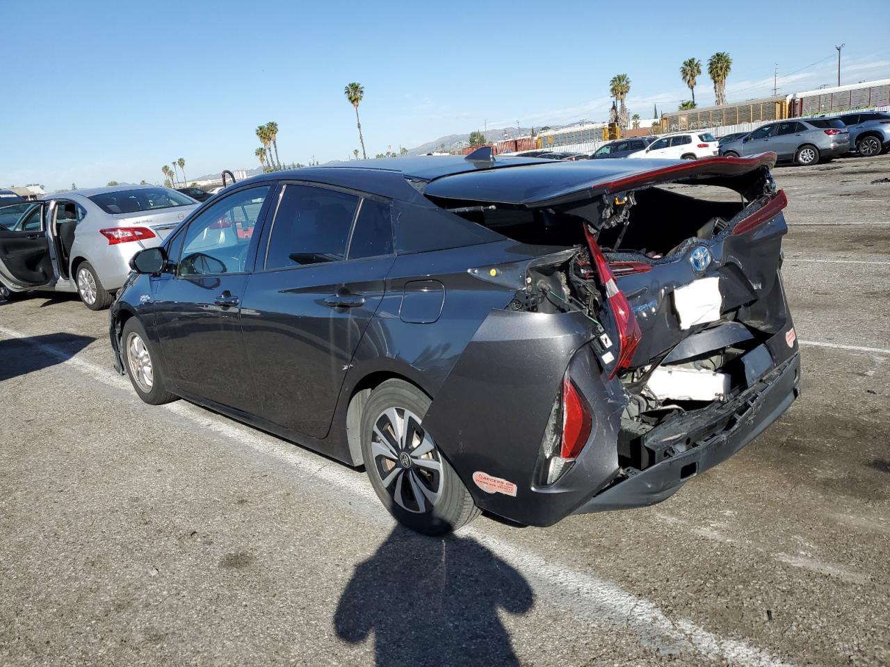 2017 Toyota Prius VIN JTDKARFP7H3061385 Copart auction photo, rear end / minor dent/scratches damage thumbnail 2