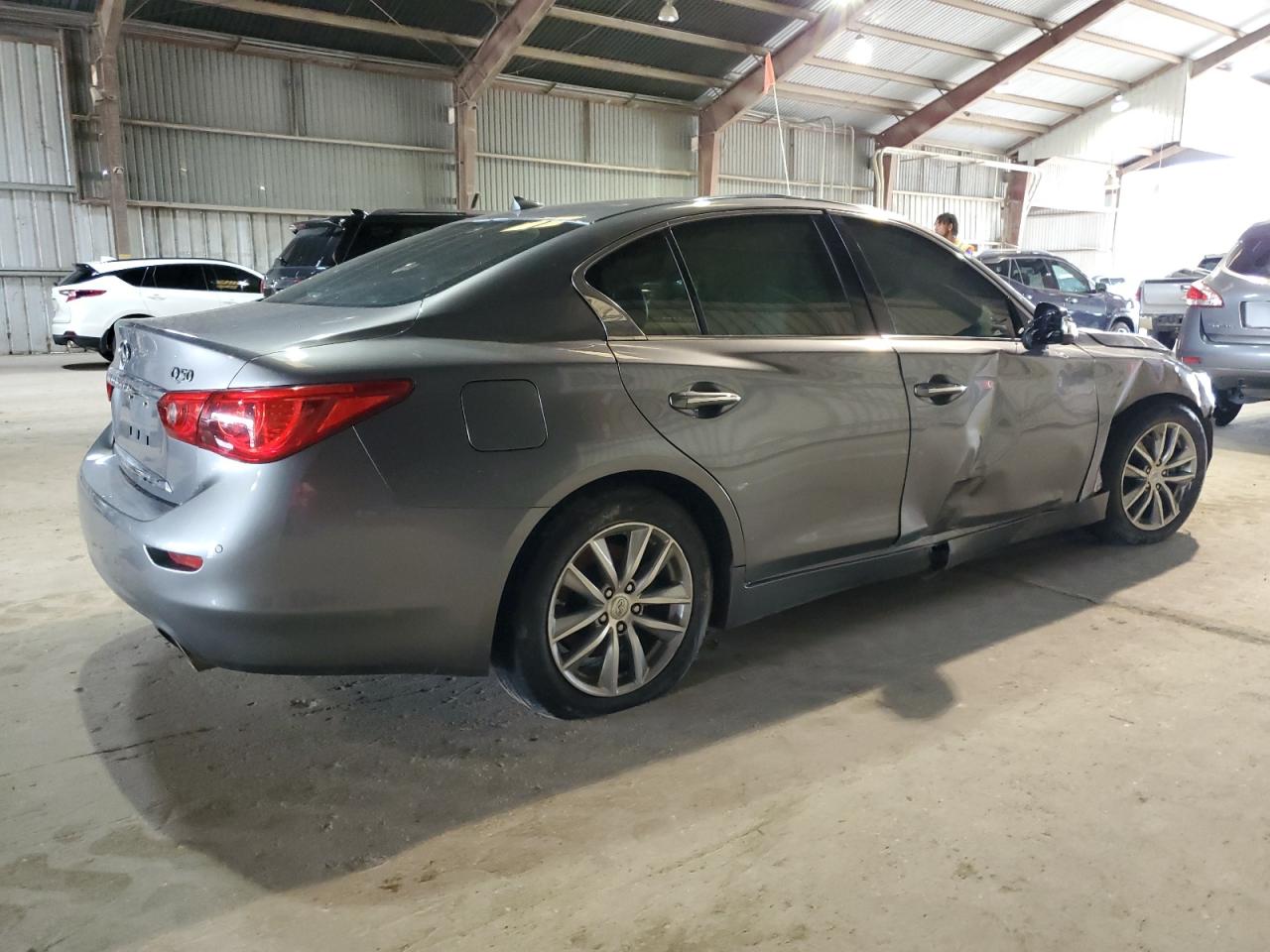 2015 Infiniti Q50 VIN JN1BV7AP1FM332208 Copart auction photo, all over damage thumbnail 3