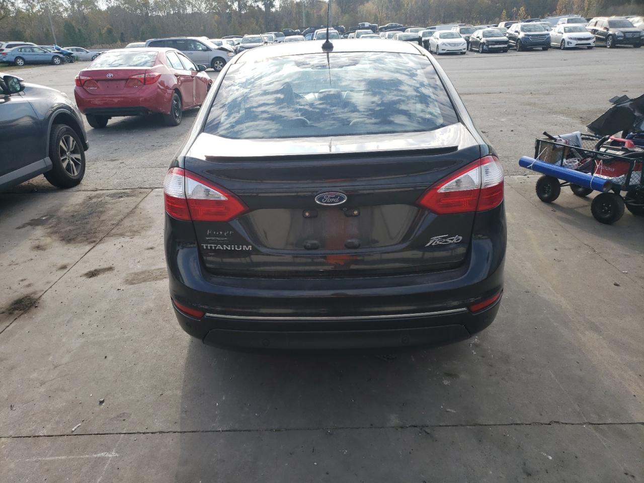 2014 Ford Fiesta VIN 3FADP4CJXEM206901 Copart auction photo, all over damage thumbnail 6