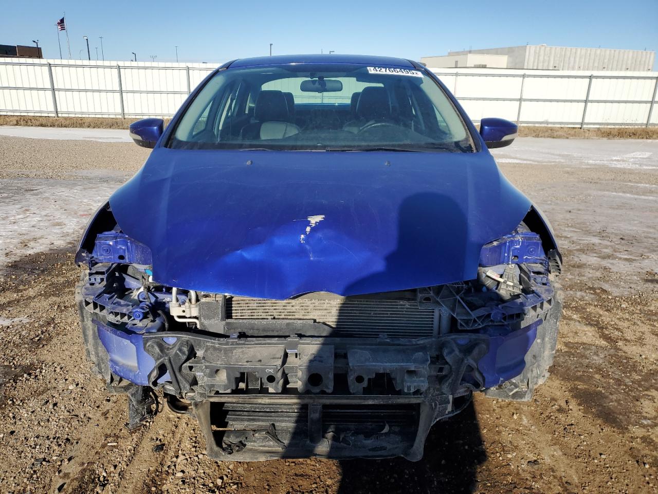 2014 Ford Focus VIN 1FADP3F28EL399226 Copart auction photo, front end / hail damage thumbnail 5
