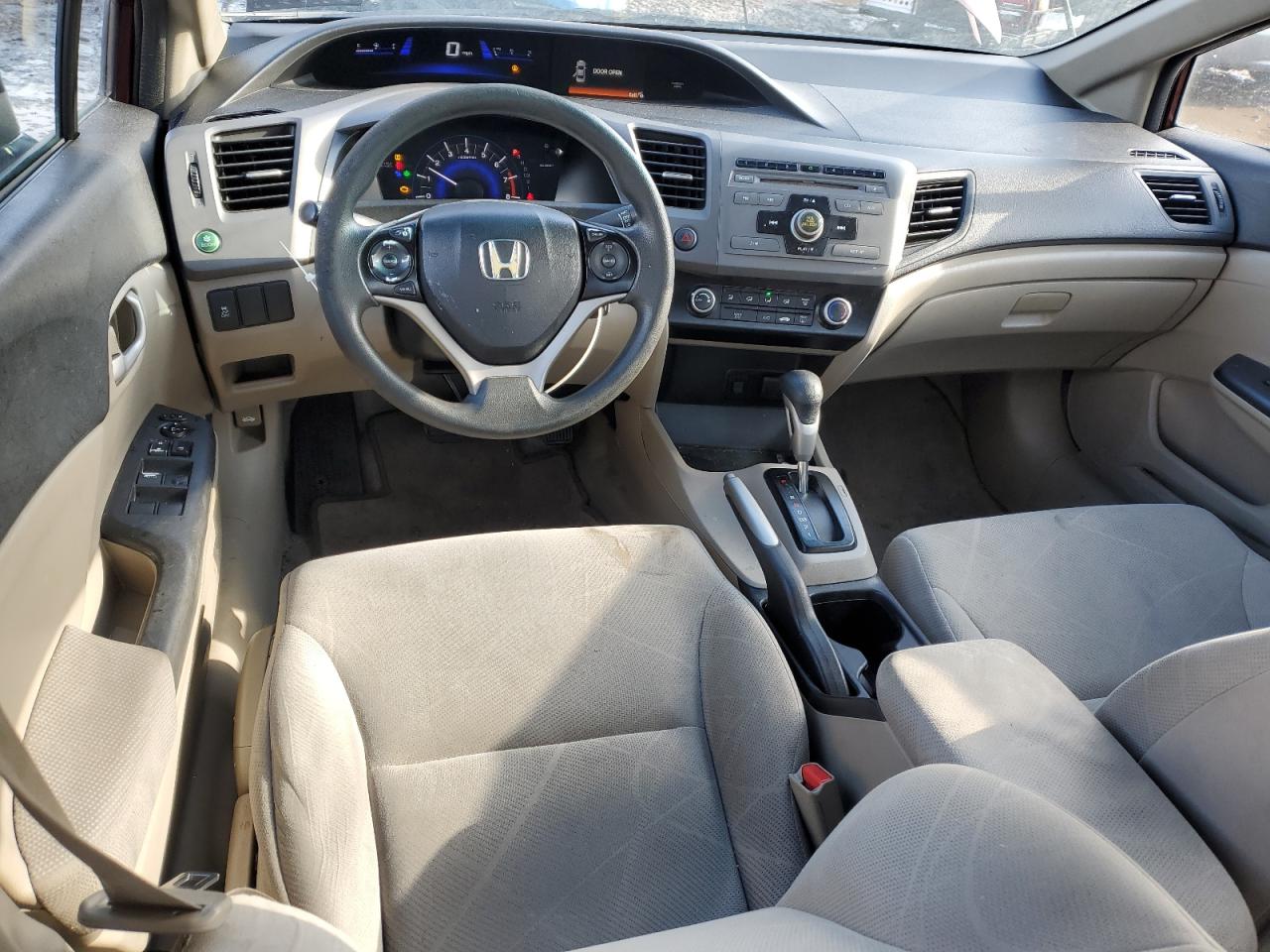 2012 Honda Civic VIN 19XFB2F55CE363747 Copart auction photo, side / rear end damage thumbnail 8
