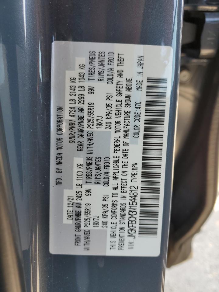 2022 Mazda CX-5 VIN JM3KFBCM3N1544812 Copart auction photo, rear end damage thumbnail 14