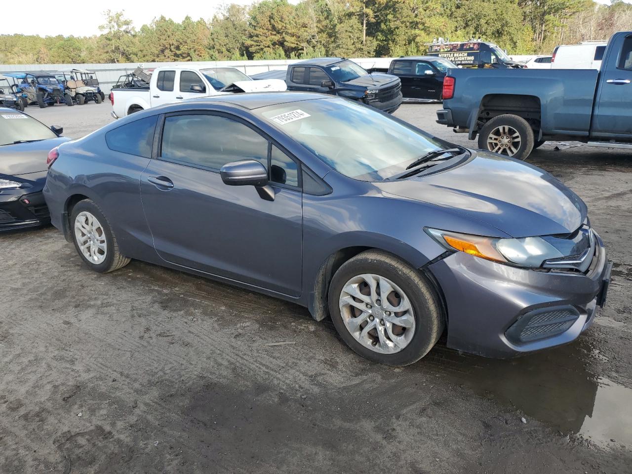 2014 Honda Civic VIN 2HGFG3B52EH501721 Copart auction photo, front end / side damage thumbnail 4