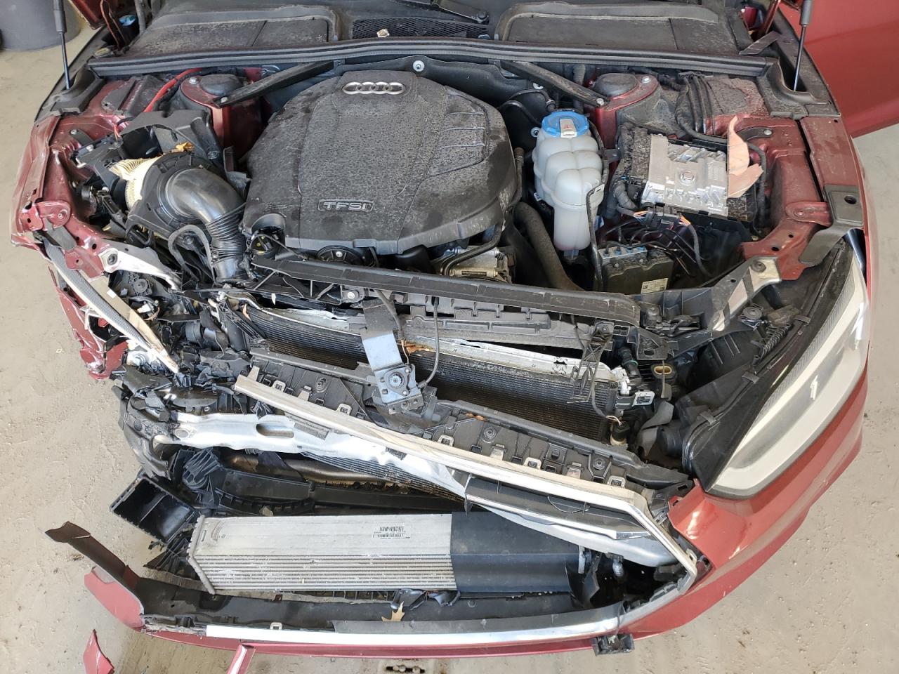 2018 Audi A5 VIN WAUYNGF53JN010331 Copart auction photo, front end / undercarriage damage thumbnail 12