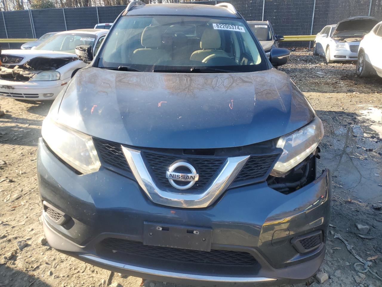 2014 Nissan Rogue VIN 5N1AT2MV6EC819593 Copart auction photo, front end / side damage thumbnail 5