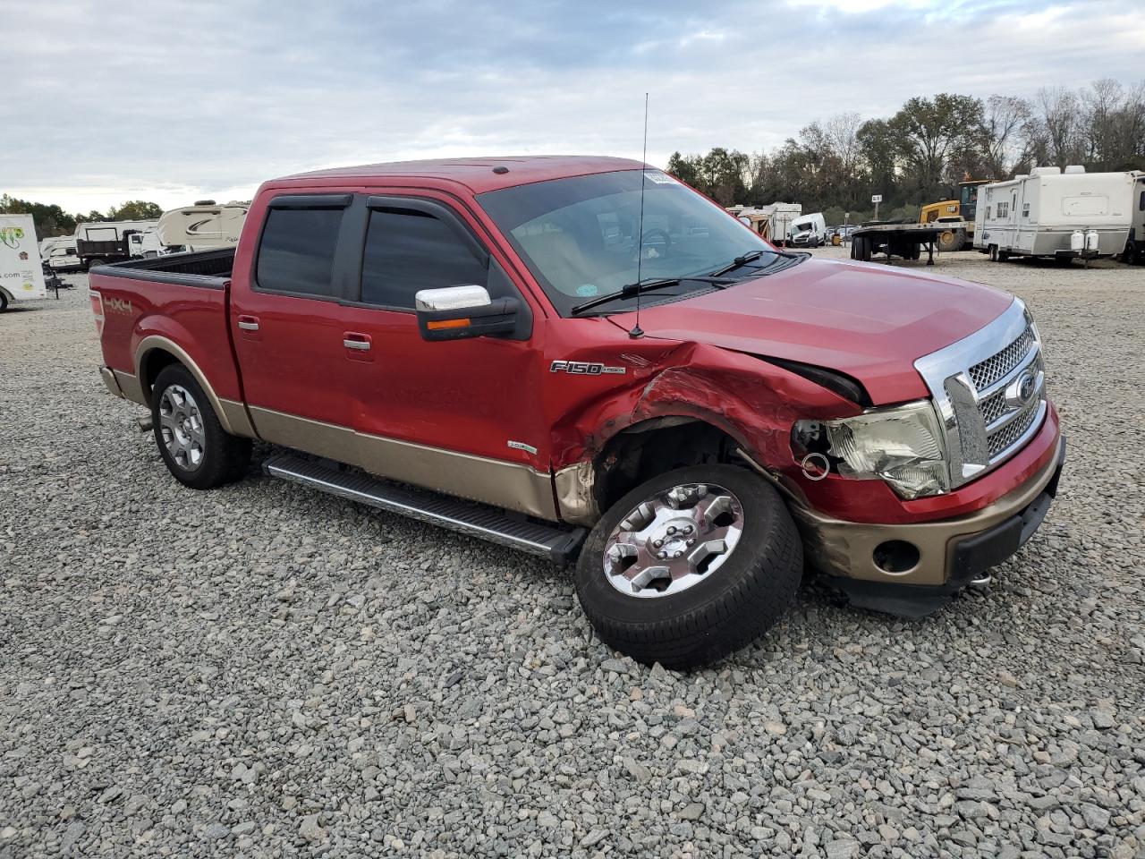 2011 Ford F-150 VIN 1FTFW1ET3BFC55386 Copart auction photo, front end / side damage thumbnail 4