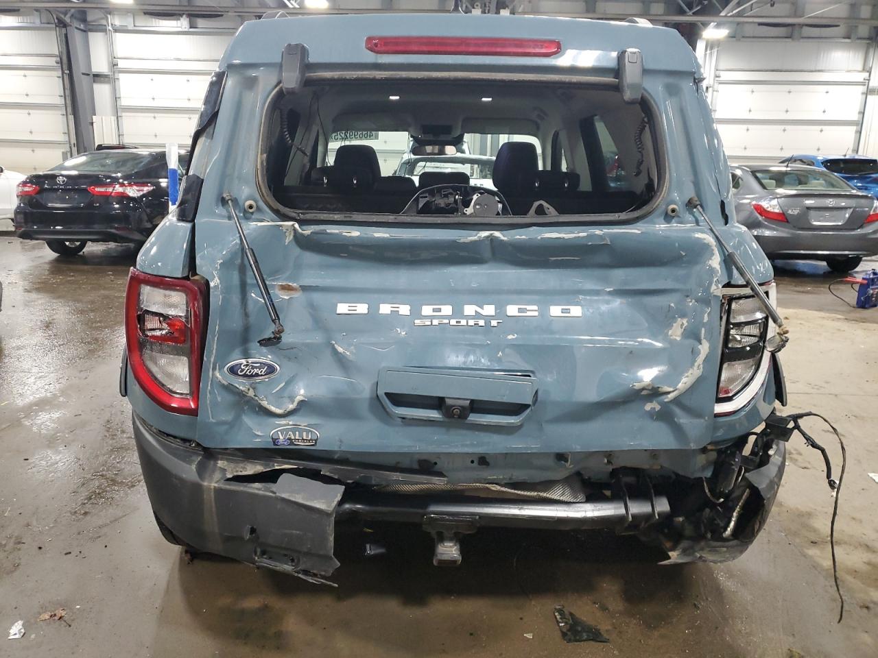 2021 Ford Bronco VIN 3FMCR9B6XMRA81714 Copart auction photo, rear end damage thumbnail 6