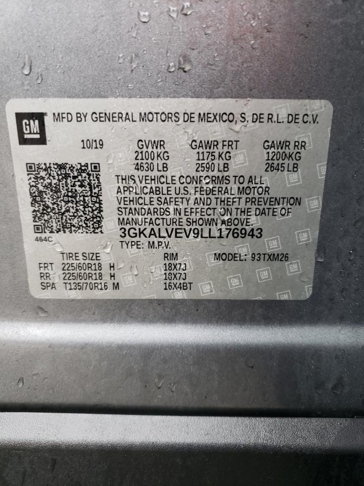 2020 GMC Terrain VIN 3GKALVEV9LL176943 Copart auction photo, front end damage thumbnail 14