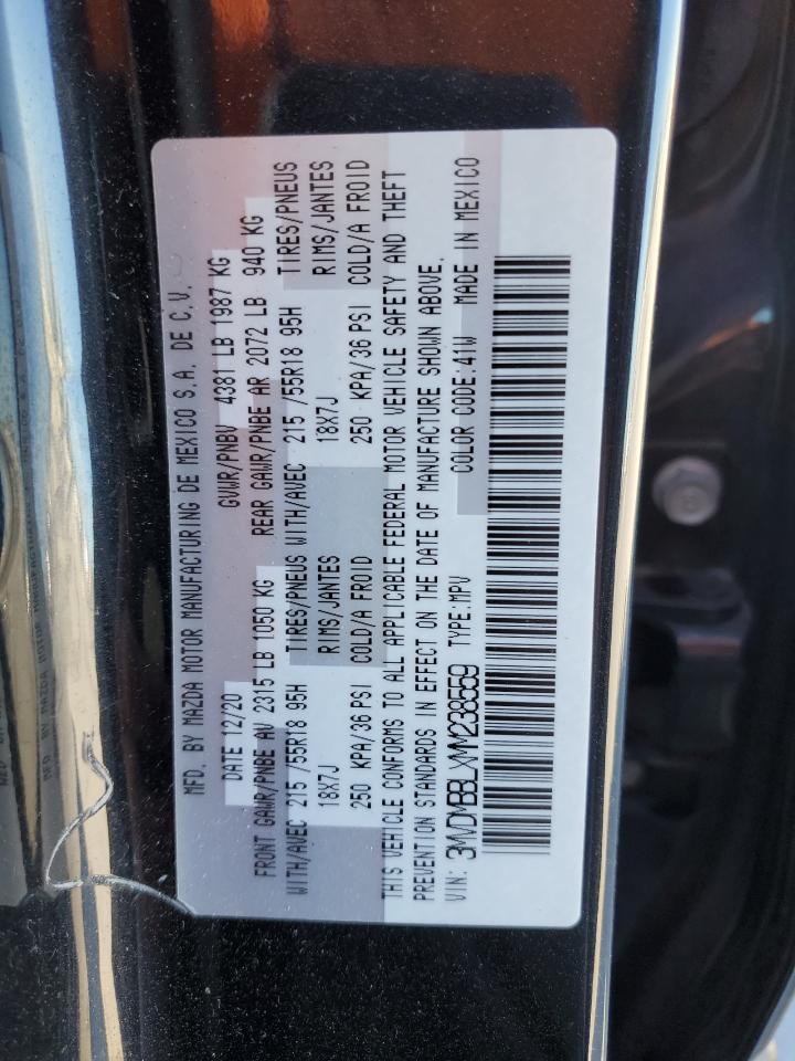 2021 Mazda CX-30 VIN 3MVDMBBLXMM238559 Copart auction photo, rear end damage thumbnail 14