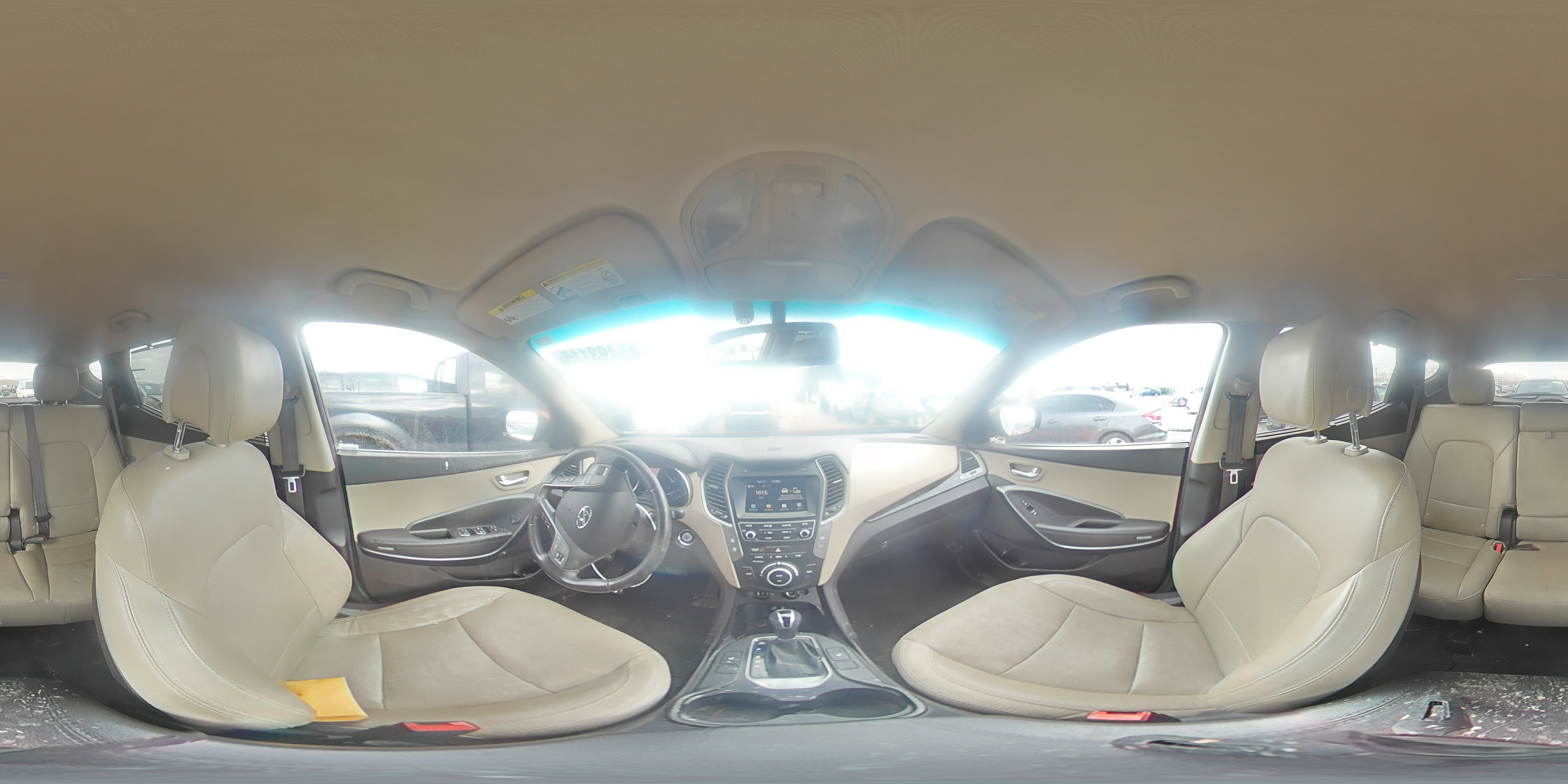2017 Hyundai Santa Fe VIN 5XYZUDLAXHG471408 Copart auction photo, side / front end damage thumbnail 13
