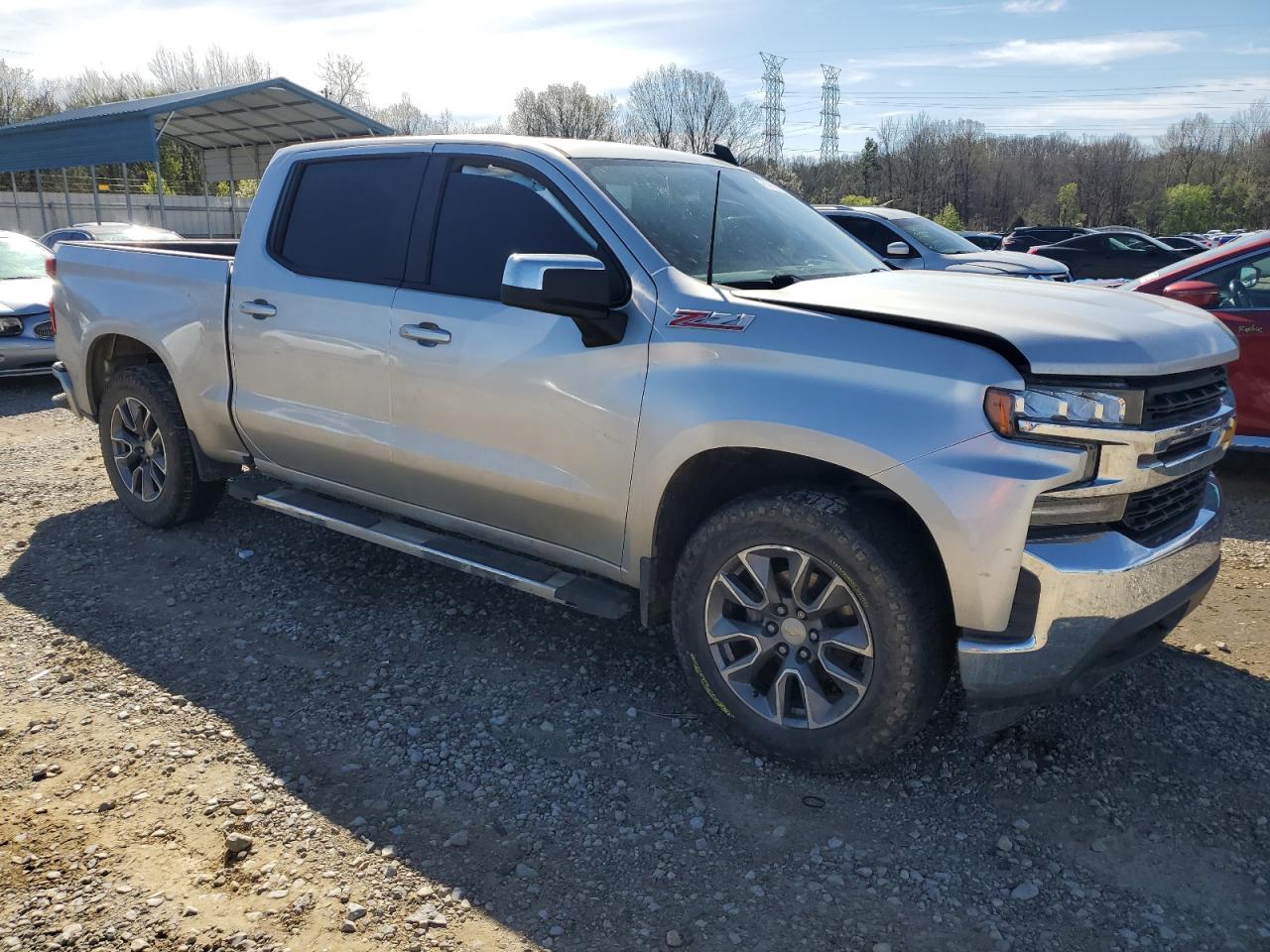 2019 Chevrolet Silverado VIN 1GCUYDED8KZ190898 Copart auction photo, side damage thumbnail 4