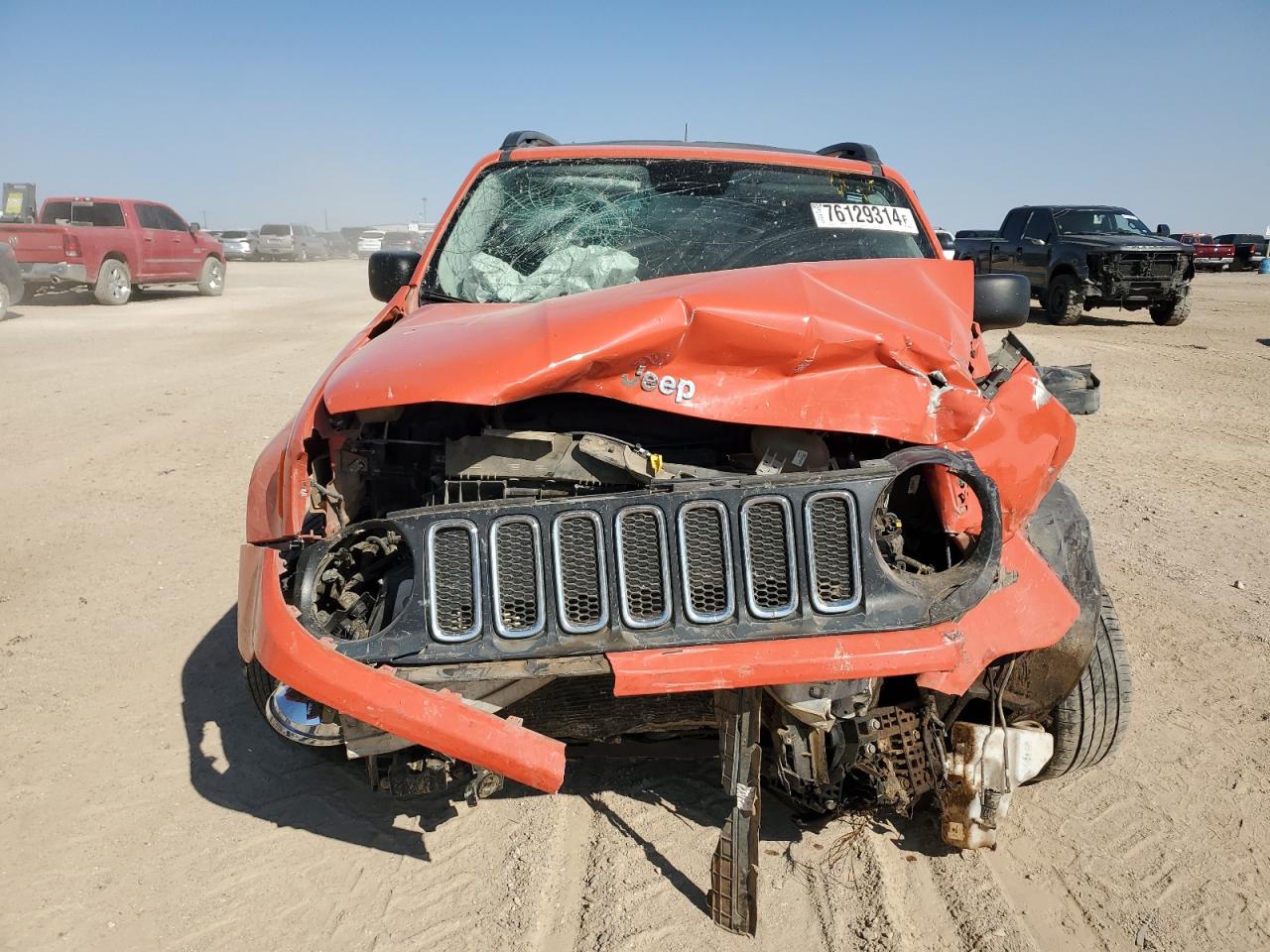 2017 Jeep Renegade VIN ZACCJAAB3HPF48435 Copart auction photo, front end / side damage thumbnail 5