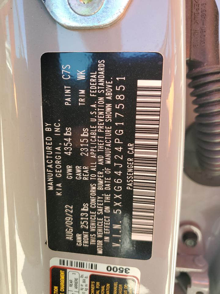 2023 KIA K5 VIN 5XXG64J24PG175851 Copart auction photo, front end / rear end damage thumbnail 13