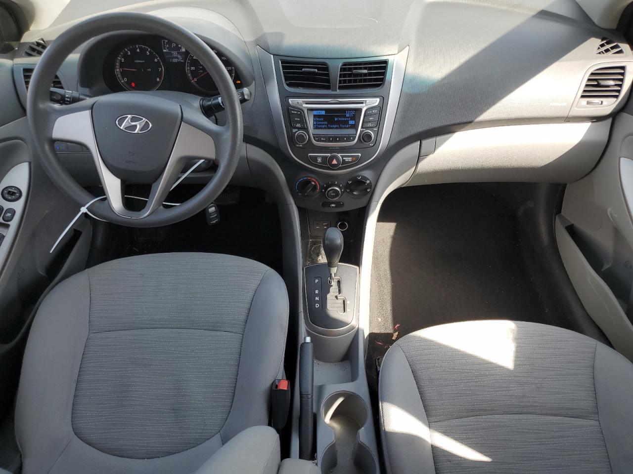 2015 Hyundai Accent VIN KMHCT4AE7FU857502 Copart auction photo, front end / frame damage damage thumbnail 8
