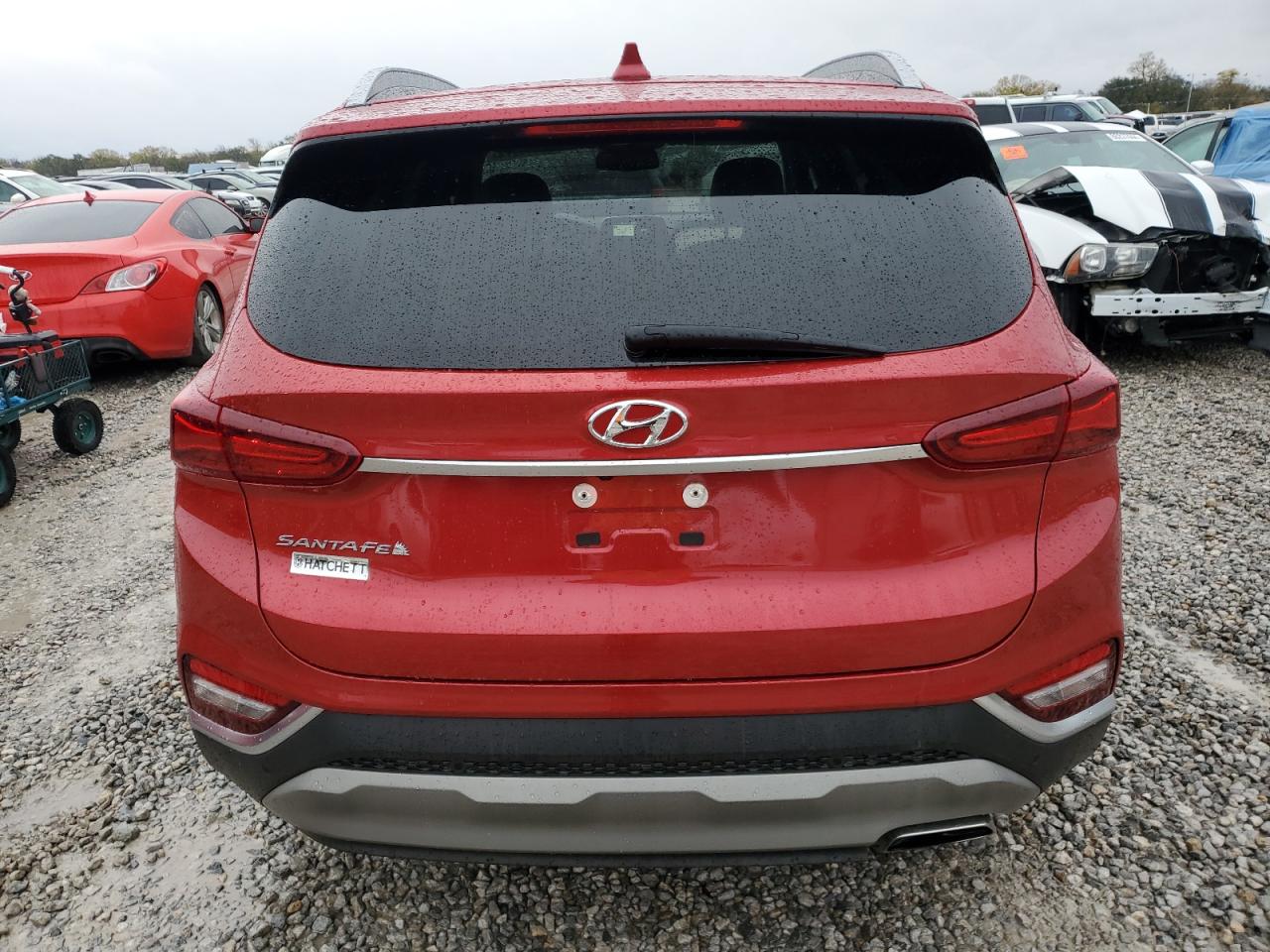 2019 Hyundai Santa Fe VIN 5NMS53AD9KH116829 Copart auction photo, front end / minor dent/scratches damage thumbnail 6
