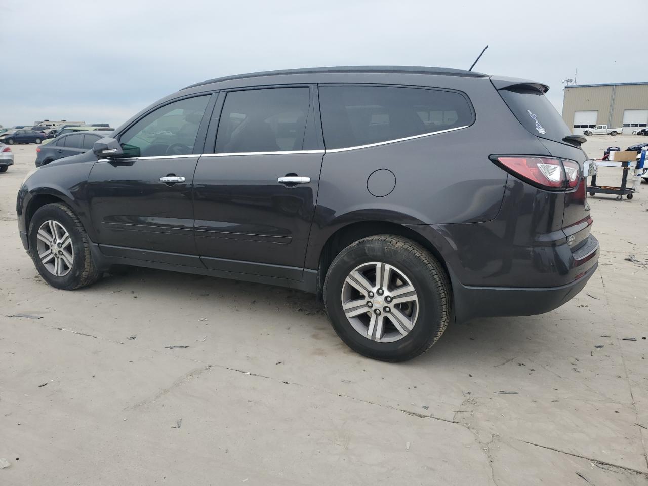 2015 Chevrolet Traverse VIN 1GNKRHKD7FJ345968 Copart auction photo, side / rear end damage thumbnail 2